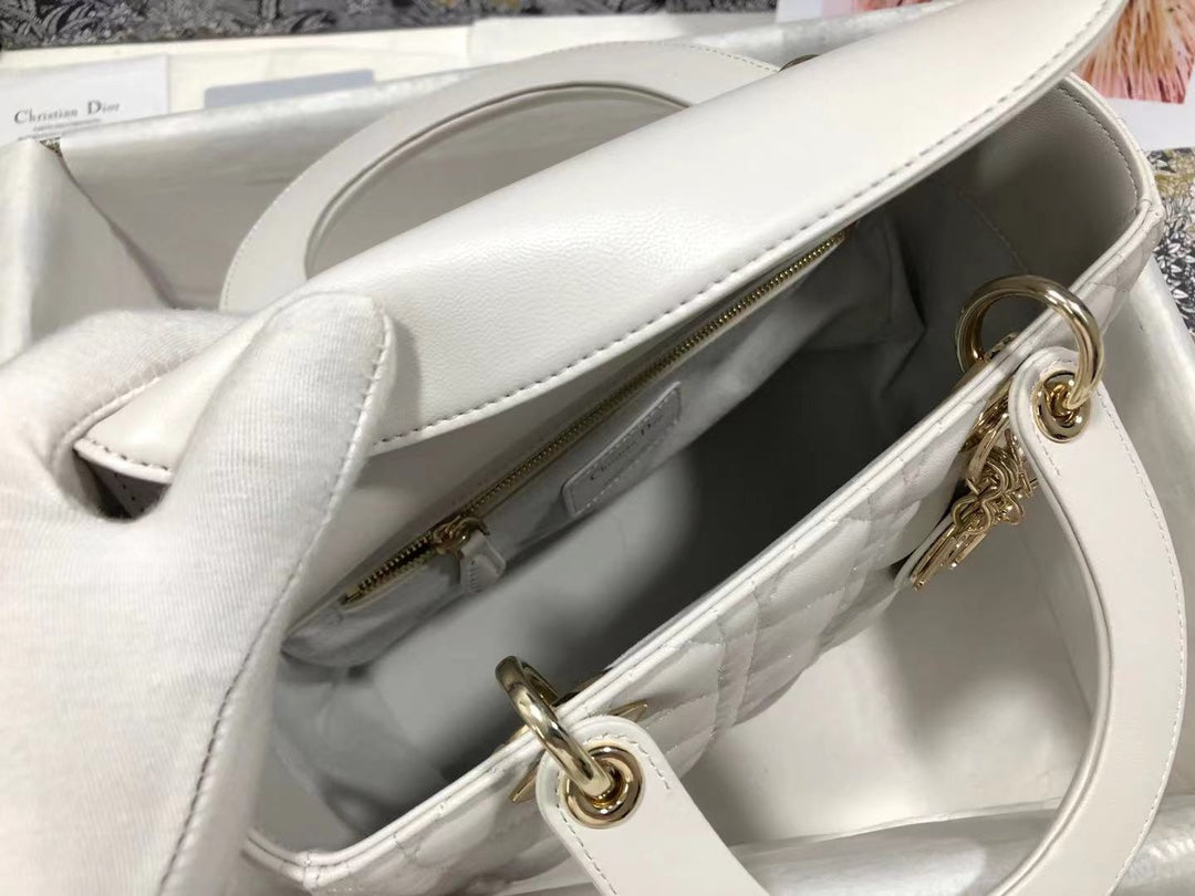 DO Mini Lady Bag Latte Cannage Lambskin