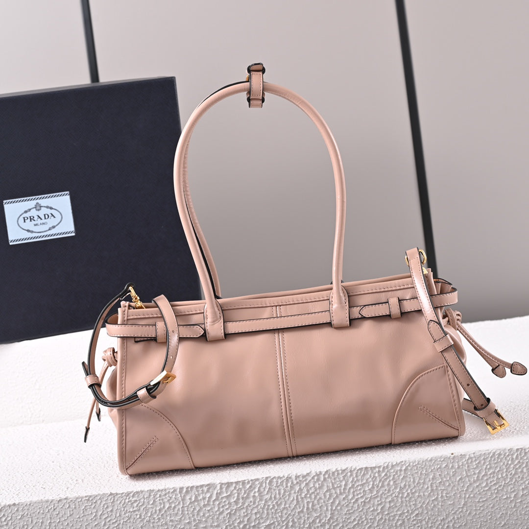 Pr@da LuxSoft Medium Handtasche aus Leder