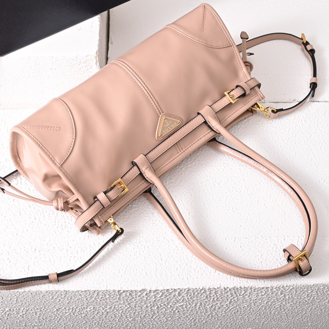 Pr@da LuxSoft Medium Handtasche aus Leder