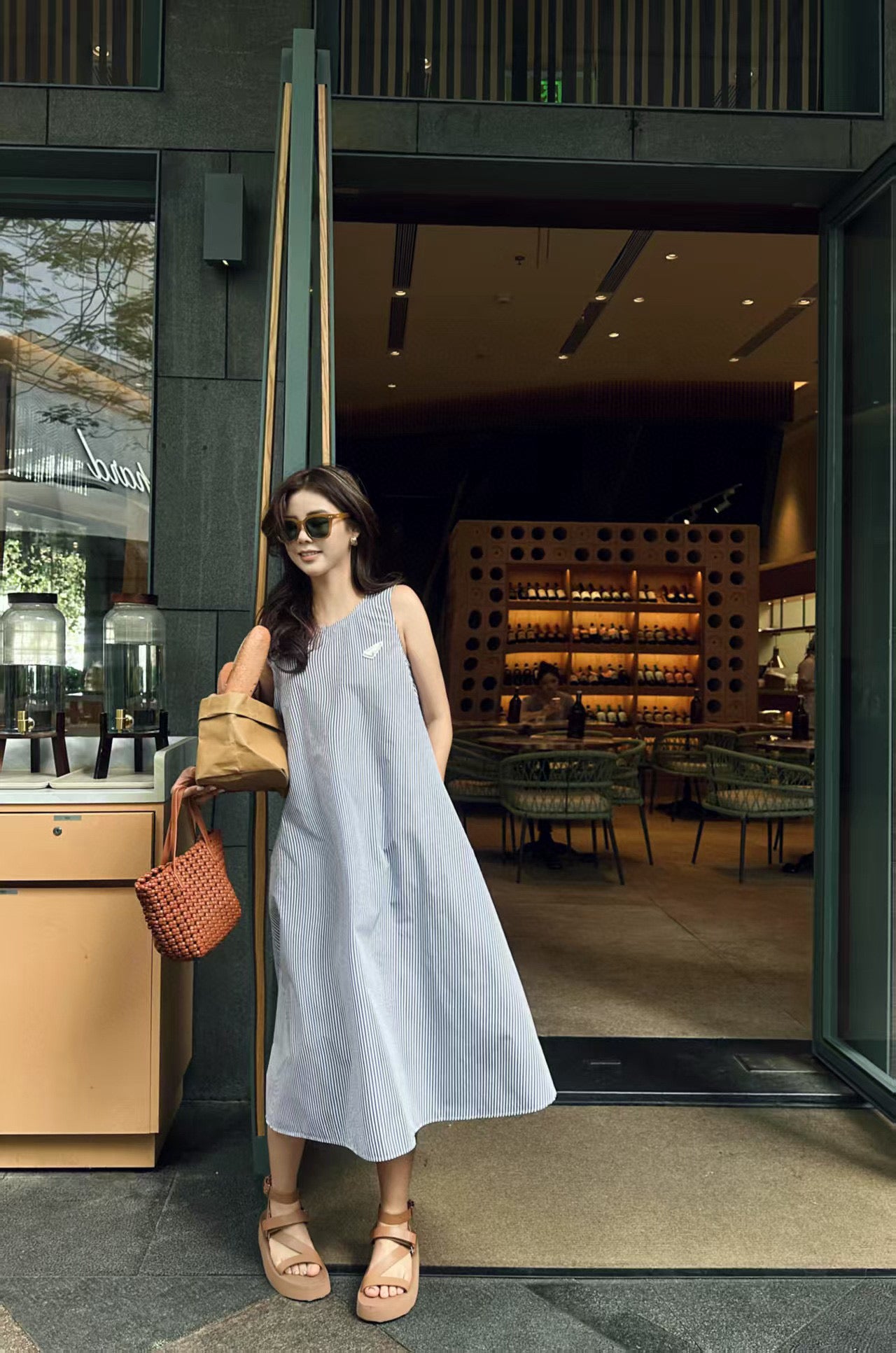 PD 25 new striped sleeveless dress
