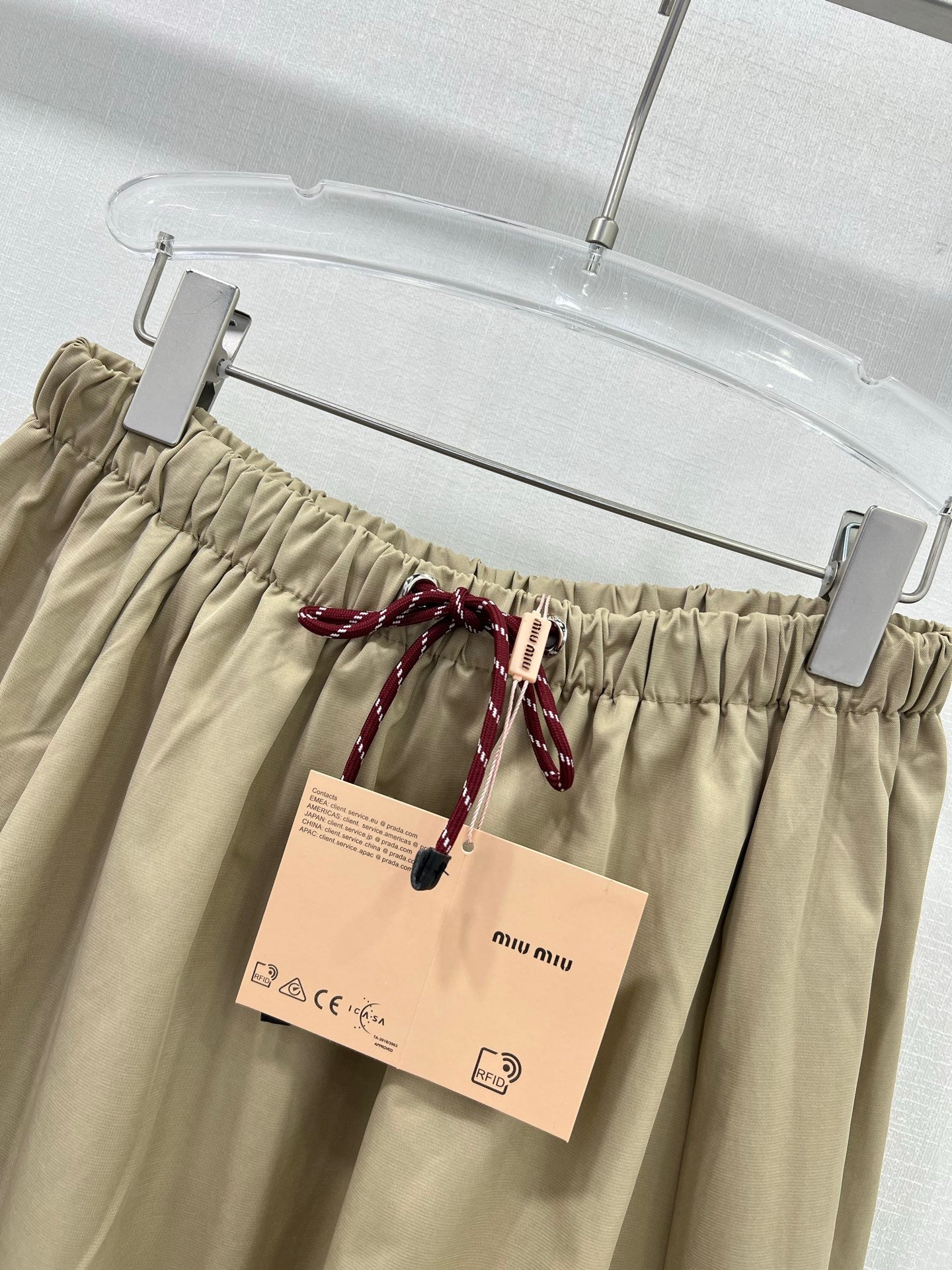 MU 25 new solid color hem lace skirt