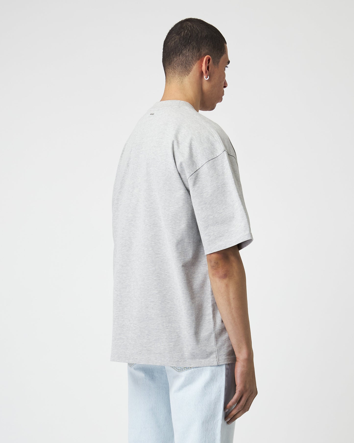 Heavy Grey Melange Basic T-Shirt