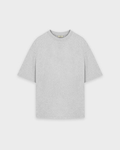 T-shirt basique gris chiné épais