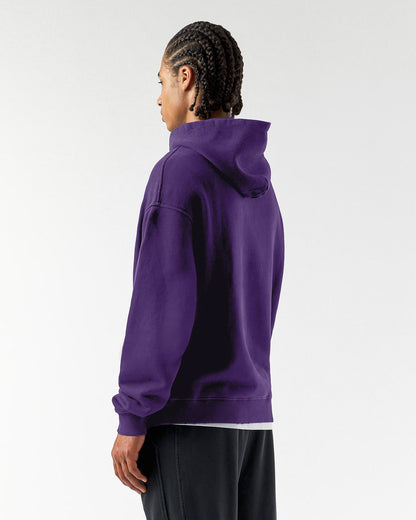 Sweat à capuche basique violet épais