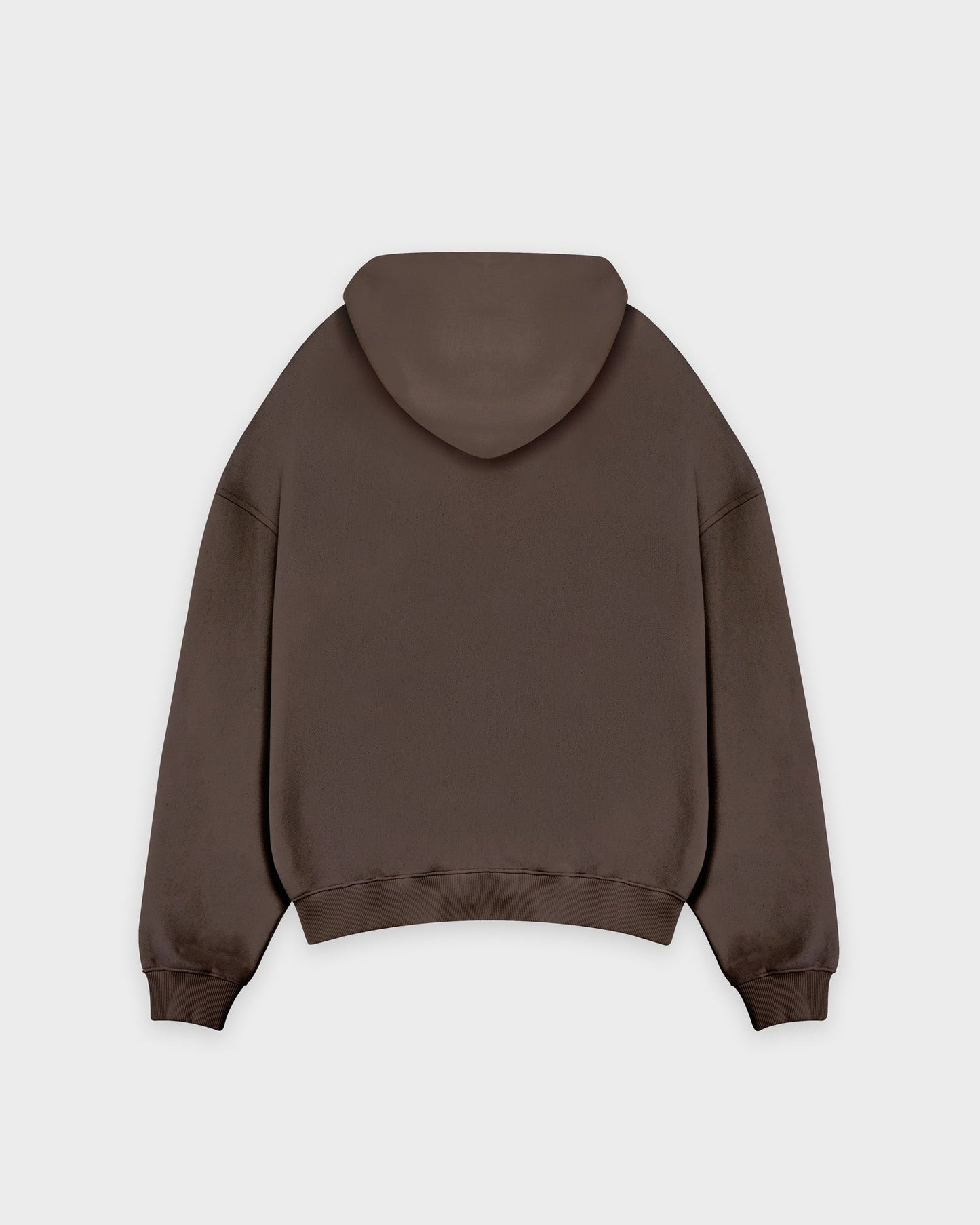 Sweat à capuche basique marron chocolat épais