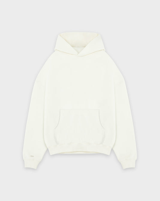 Schwerer Basic-Hoodie in Off-White