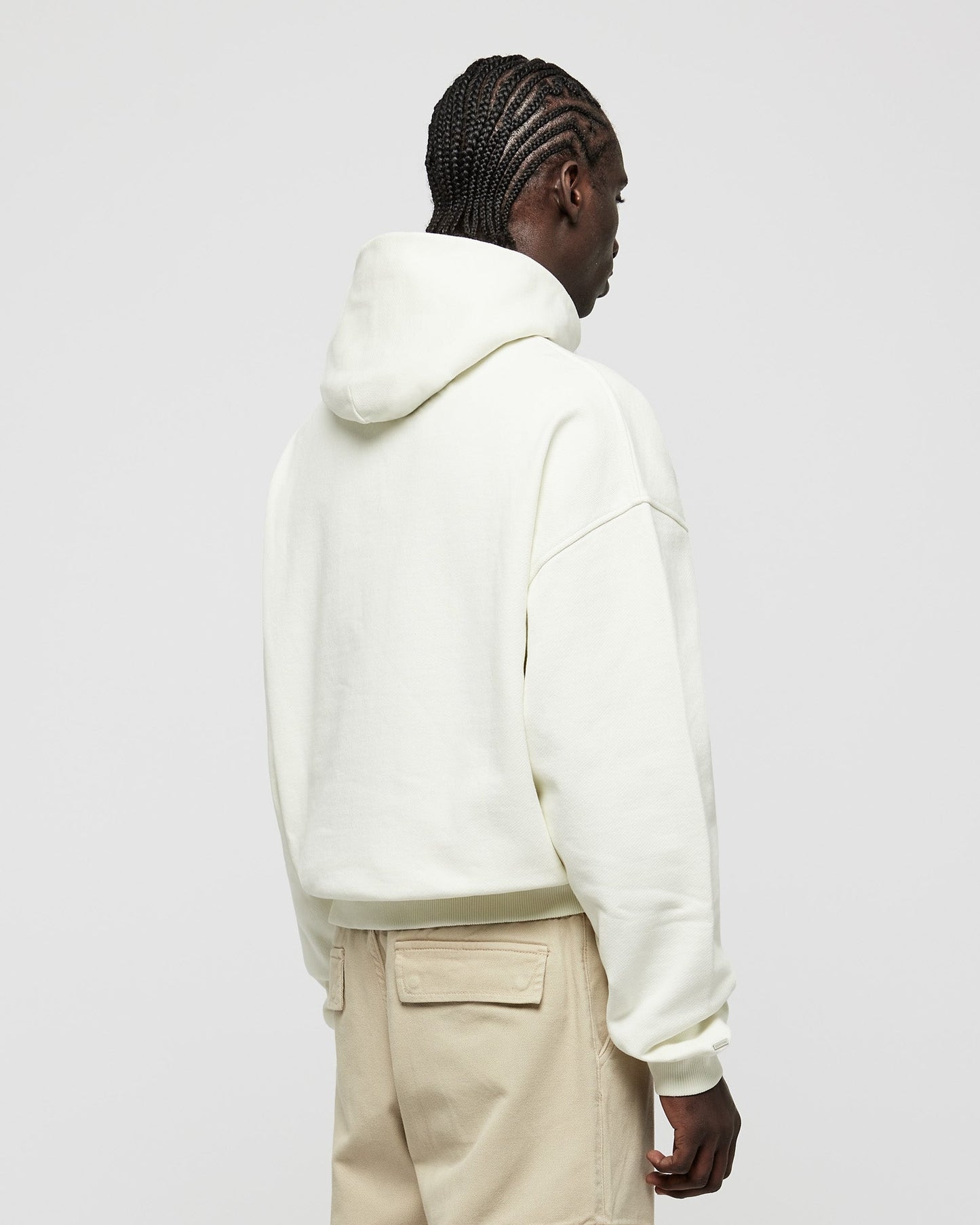 Heavy Off White Basic Hoodie