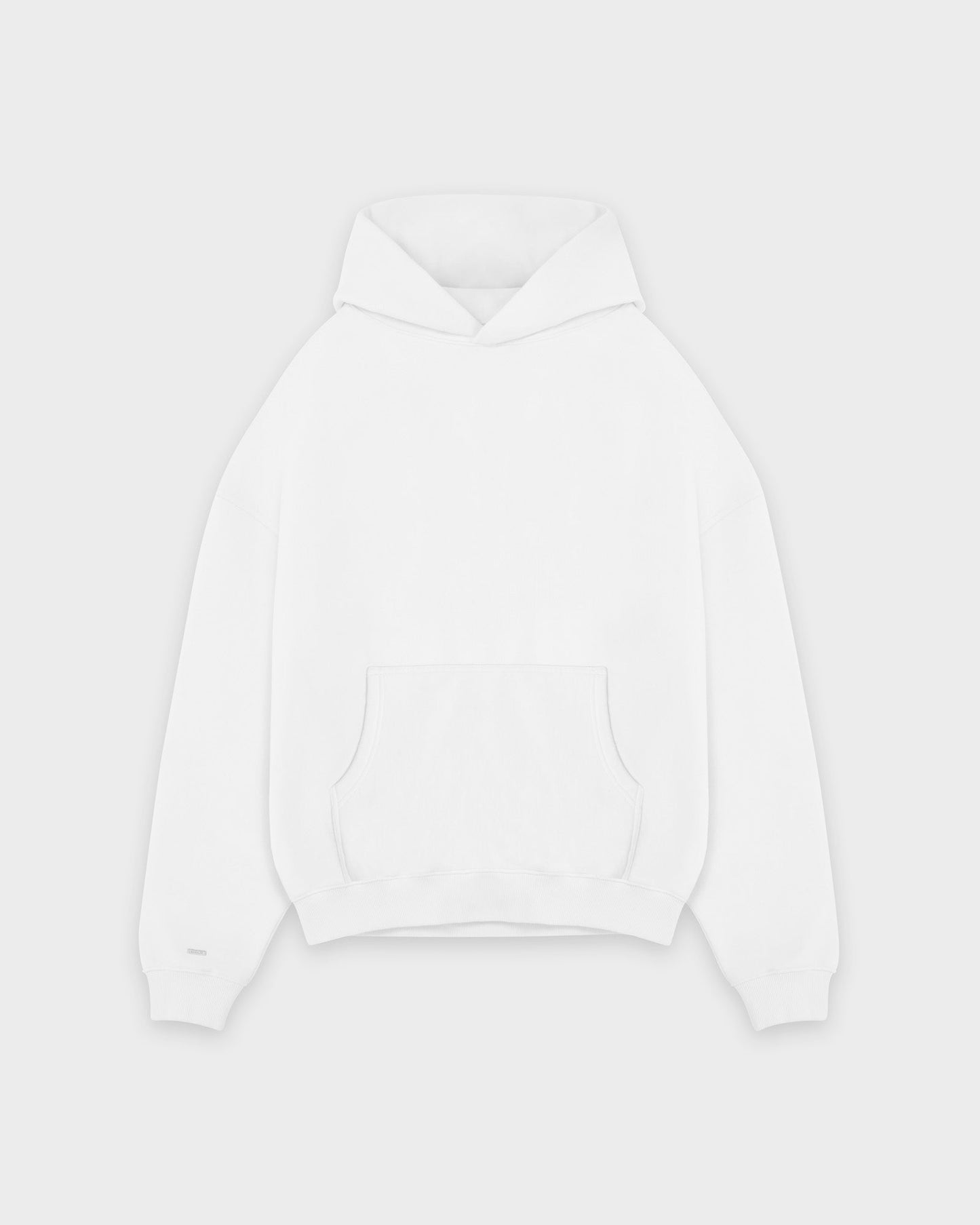 Schwerer weißer Basic-Hoodie