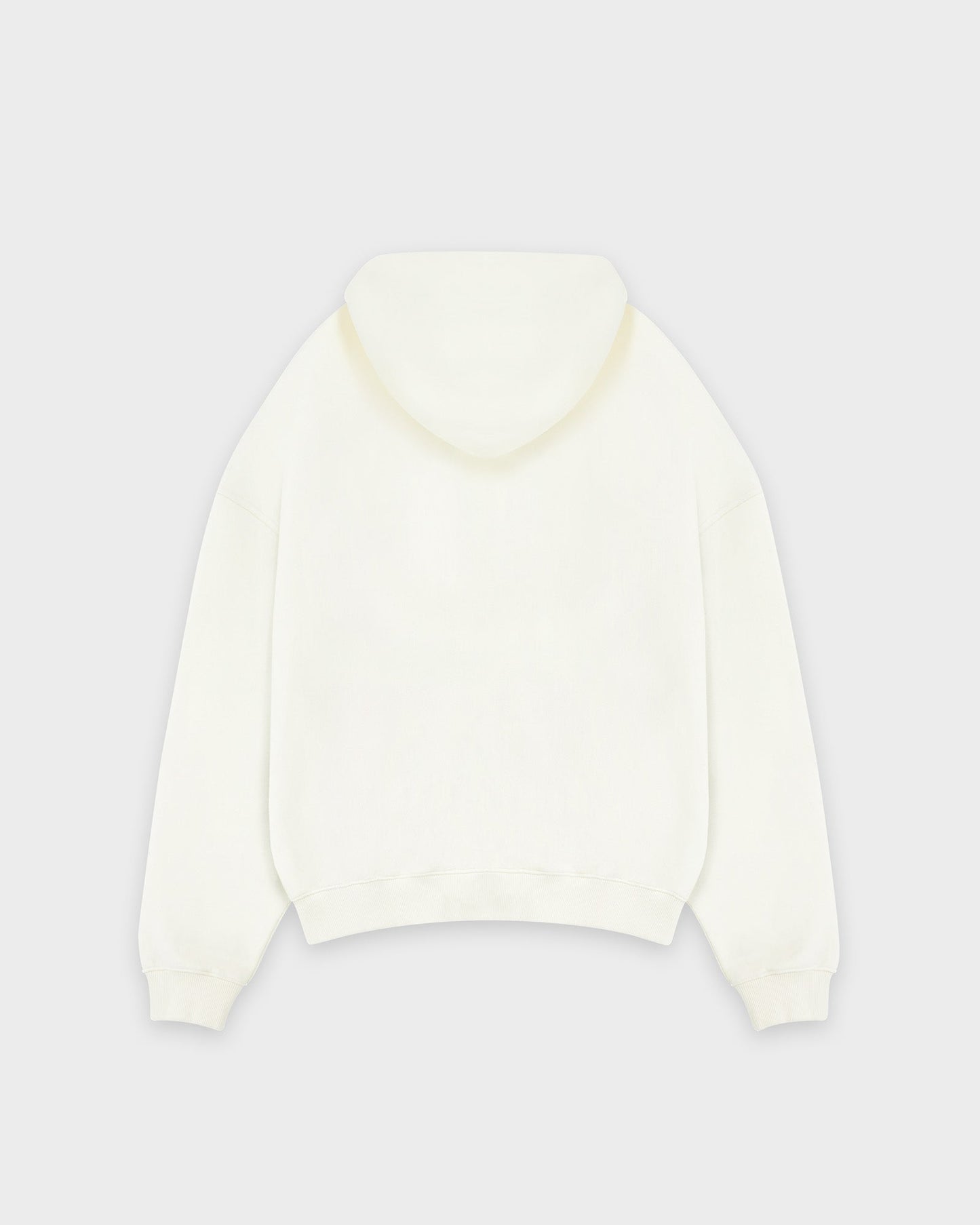 Schwerer Basic-Kapuzenpullover in Off-White