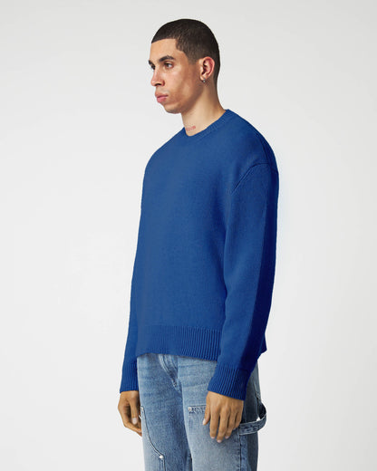 Pull en tricot bleu roi