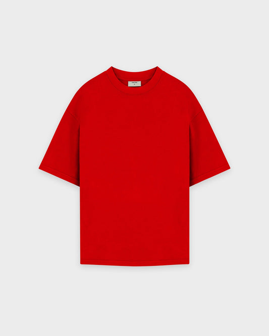 T-shirt basique rouge flamme