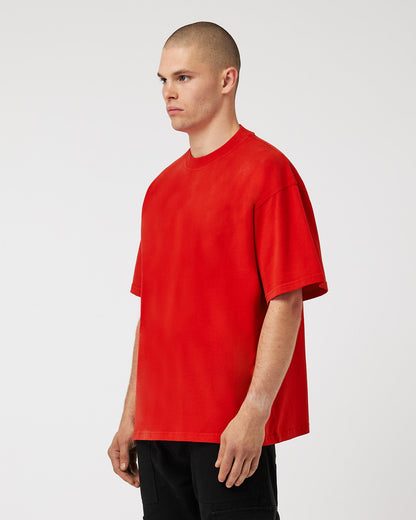 T-shirt basique rouge flamme