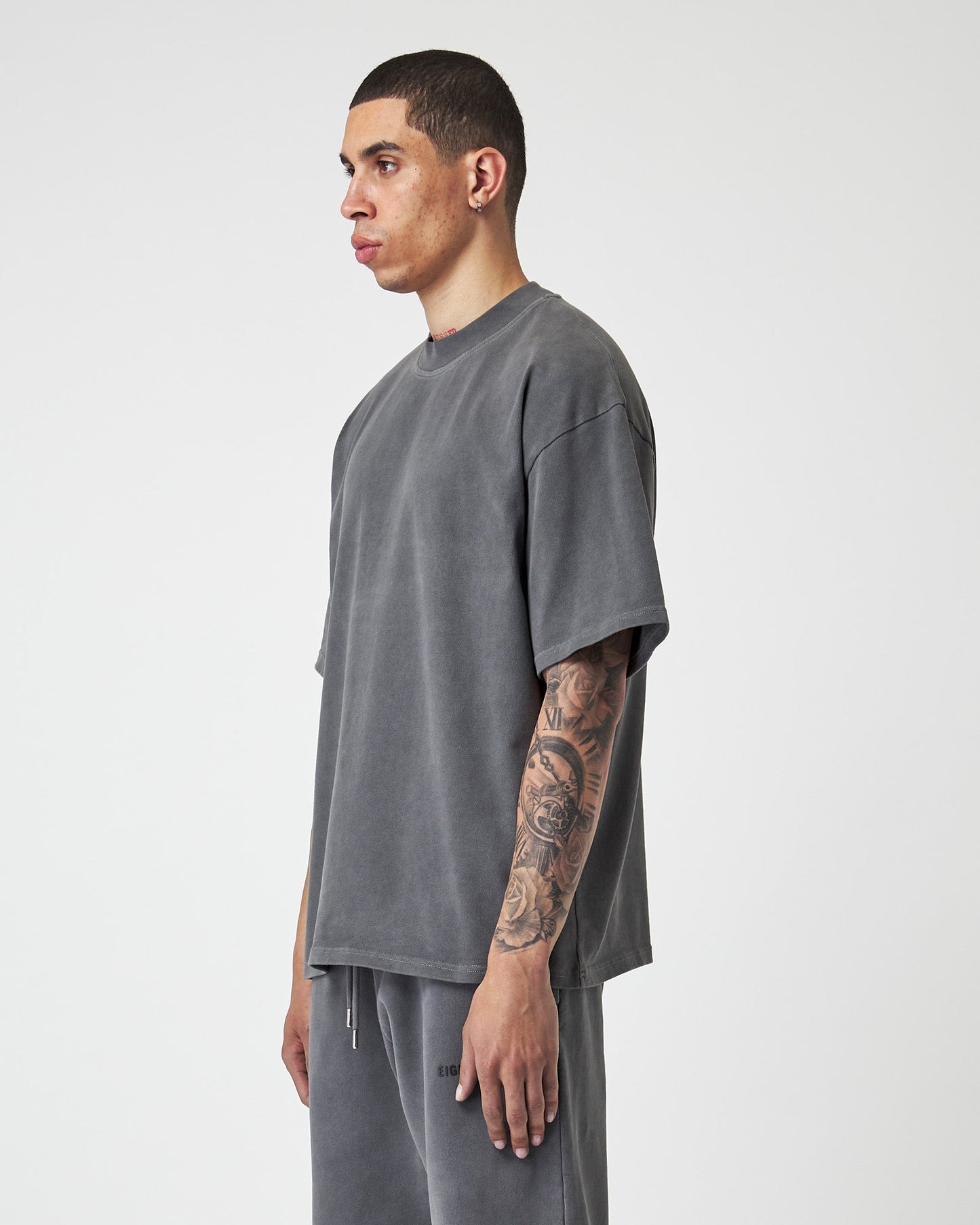 Stone Grey Basic T-Shirt