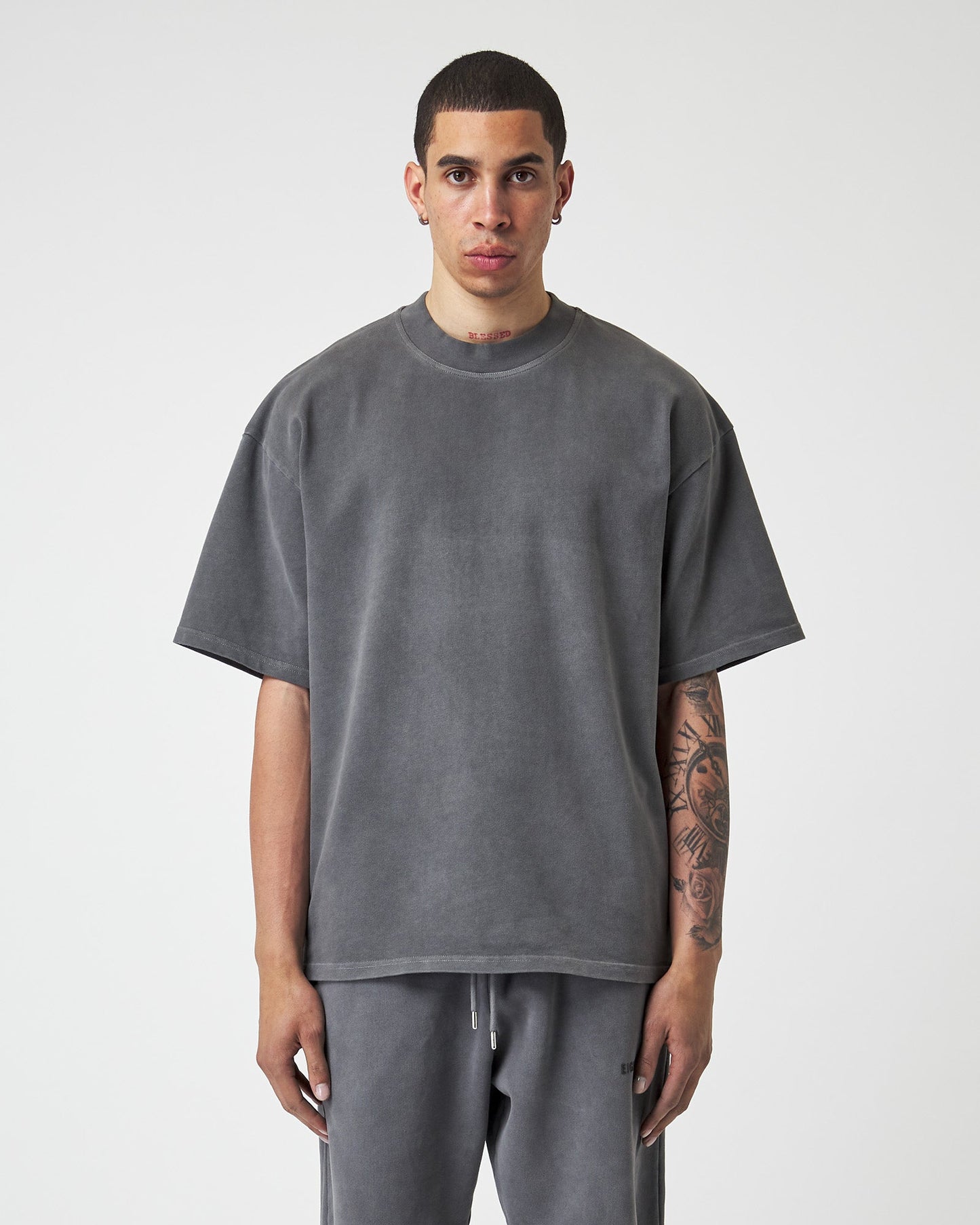 T-shirt basique gris pierre