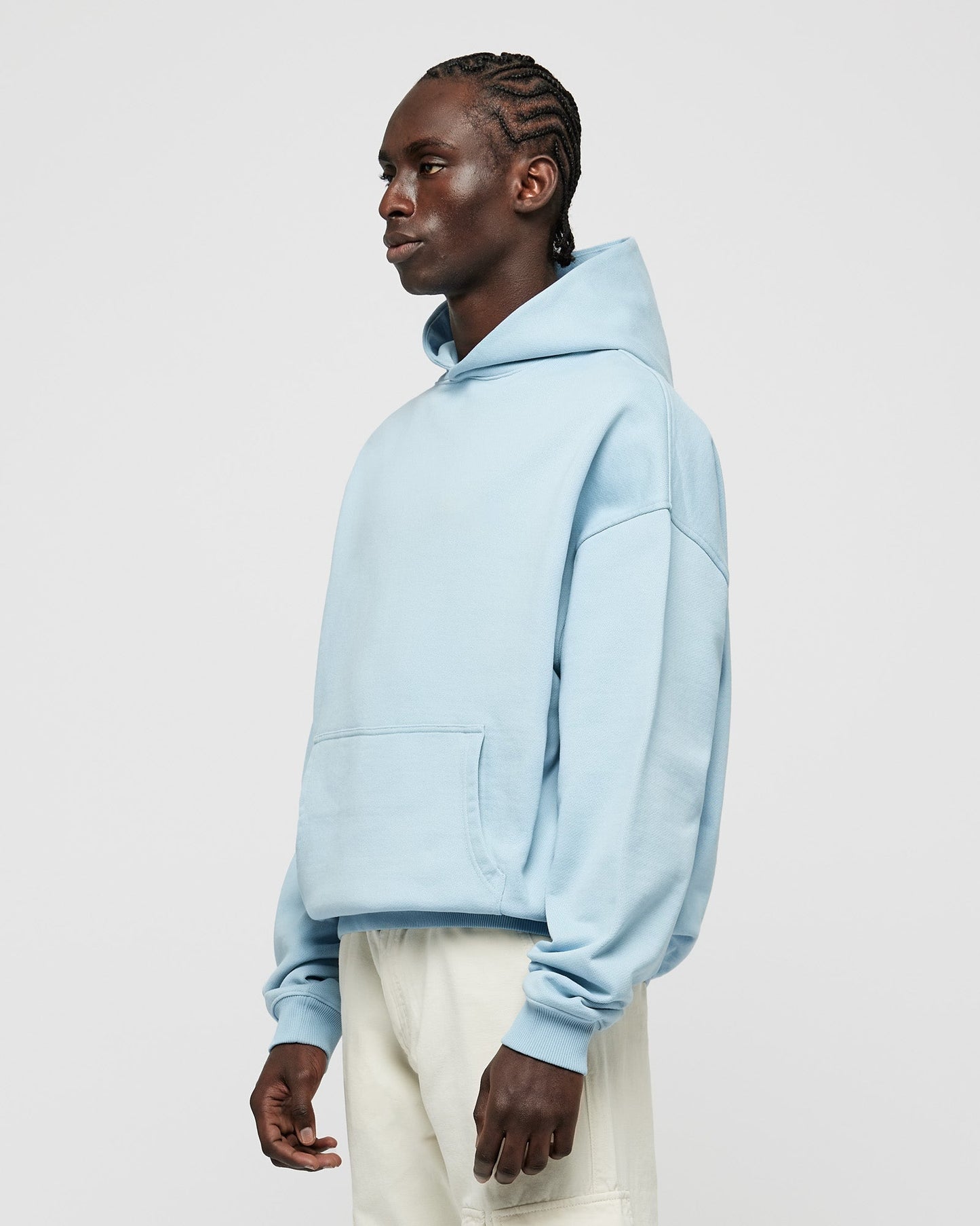 Heavy Babyblue Basic Hoodie