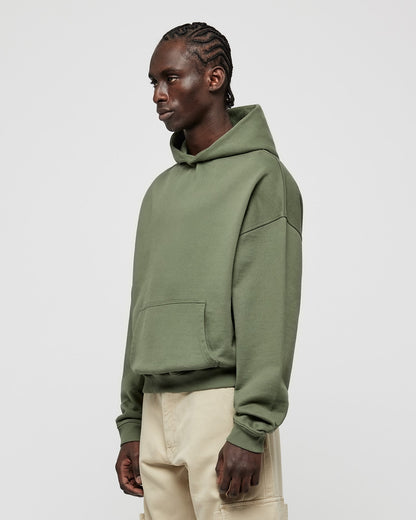 Schwerer rauchgrüner Basic Hoodie