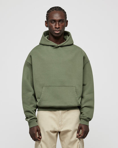 Schwerer rauchgrüner Basic Hoodie