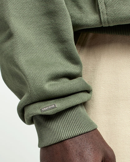 Schwerer rauchgrüner Basic Hoodie