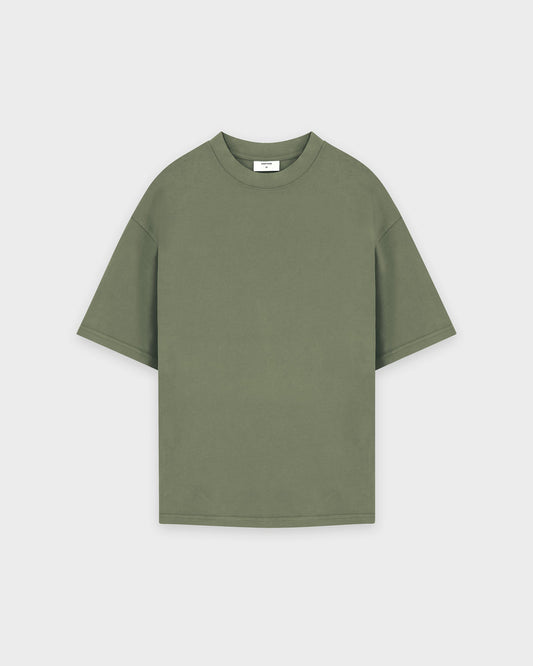 T-shirt basique vert fumé