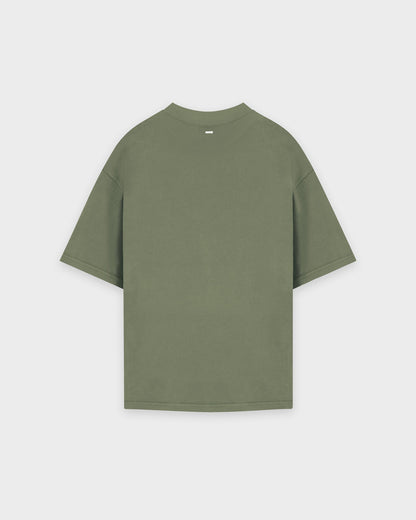 T-shirt basique vert fumé