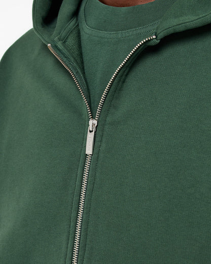 Heavy Hunter Grün Basic Kapuzenpullover mit Reißverschluss