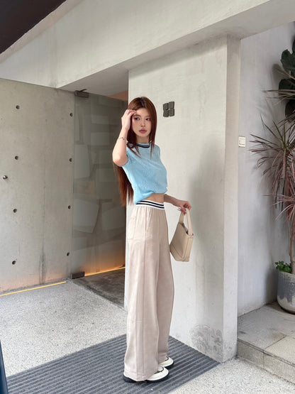 CE 25ss lettering print wide-leg pants