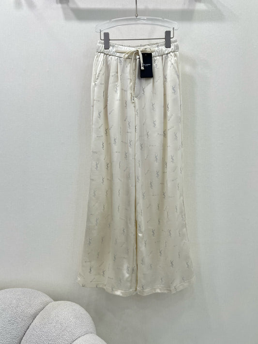 YL 25 new high waist elastic wide leg pants
