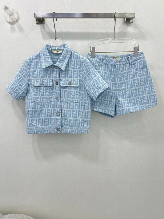 FD 25 new denim jacquard suit