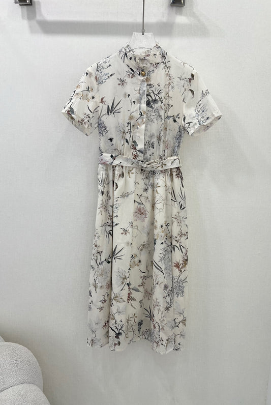 DO 25 New Jungle Floral Print Short Sleeve Dress